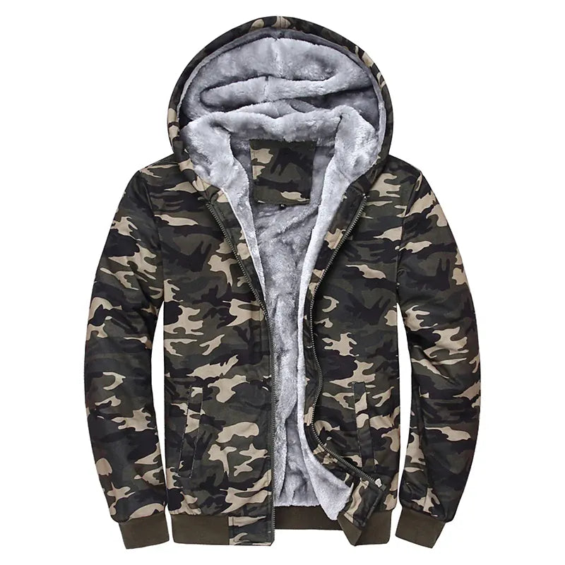Hoodie Zippé Camouflage Oversize Homme