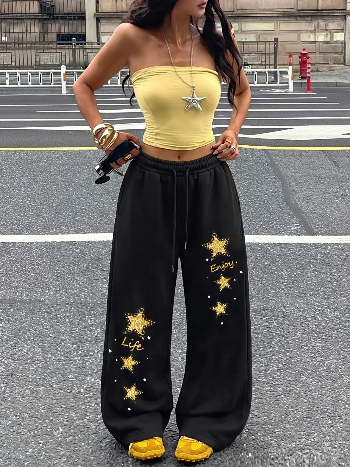 Jogging Étoile Street Style Femme