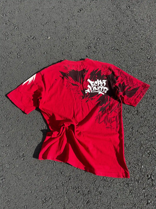 T-Shirt Oversize Vintage Y2K Rouge