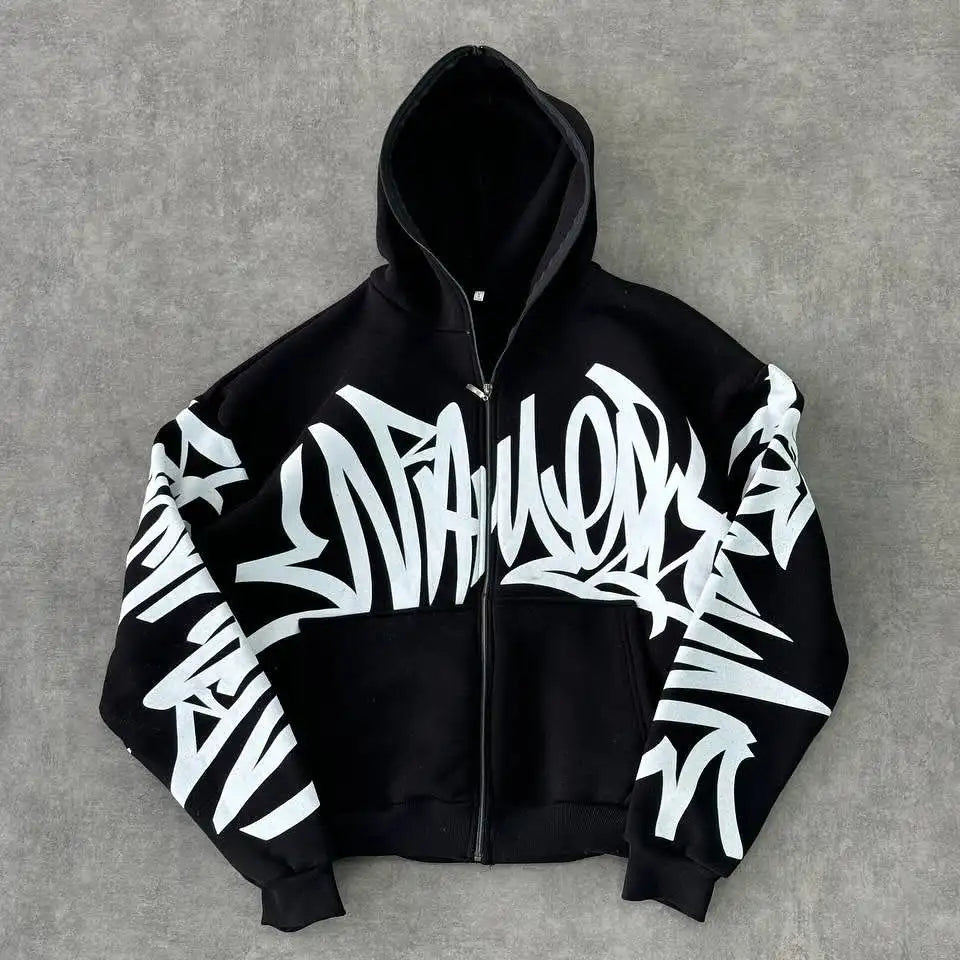 Hoodie Zippé Graffiti High Street