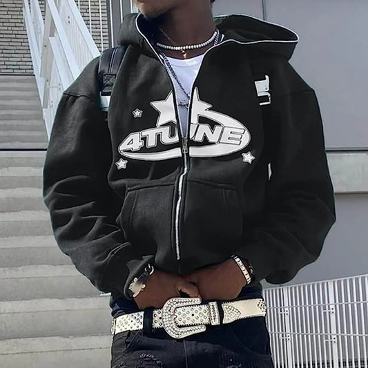 Hoodie Zippé Aesthetic Oversize