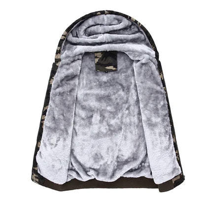 Hoodie Zippé Camouflage Oversize Homme