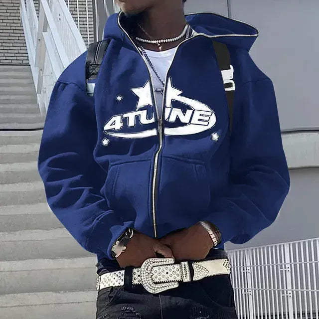 Oversized Aesthetic Zip-Up Hoodie