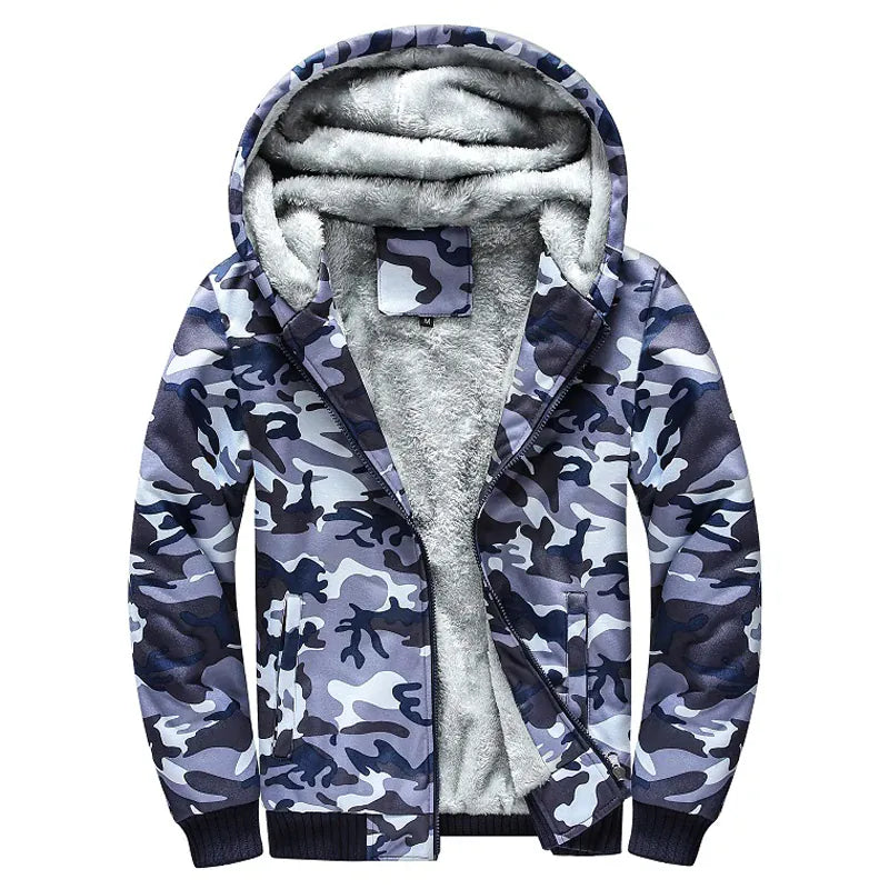 Hoodie Zippé Camouflage Oversize Homme