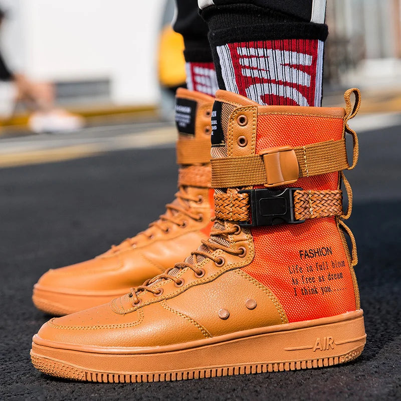 Bottes Orange Punk Streetwear