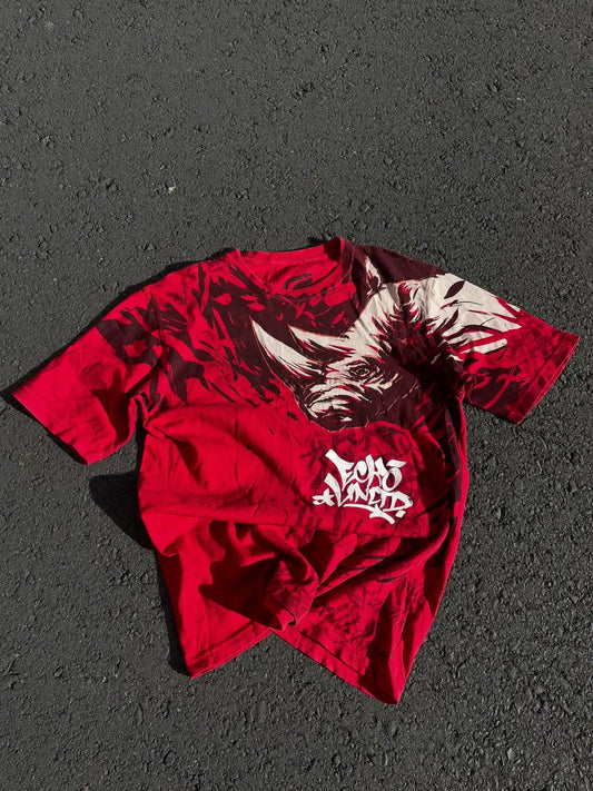 T-Shirt Oversize Vintage Y2K Rouge