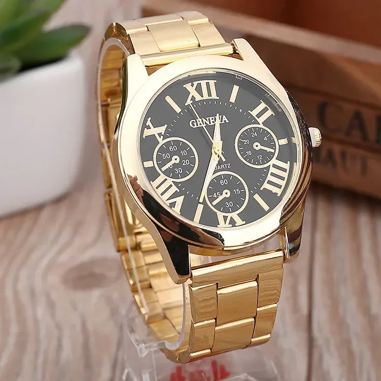 Reloj de oro de lujo