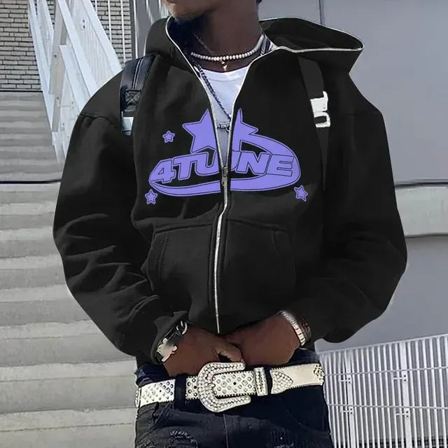 Hoodie Zippé Aesthetic Oversize