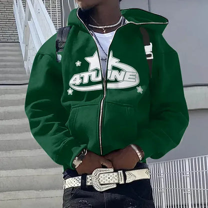 Hoodie Zippé Aesthetic Oversize