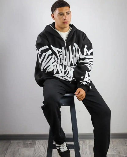 Hoodie Zippé Graffiti High Street