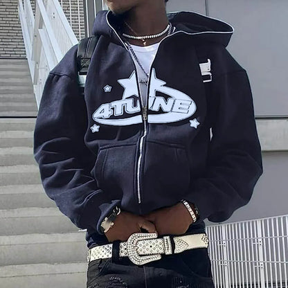 Hoodie Zippé Aesthetic Oversize