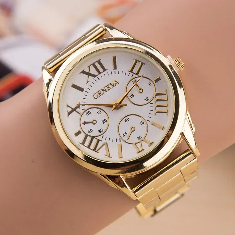 Reloj de oro de lujo