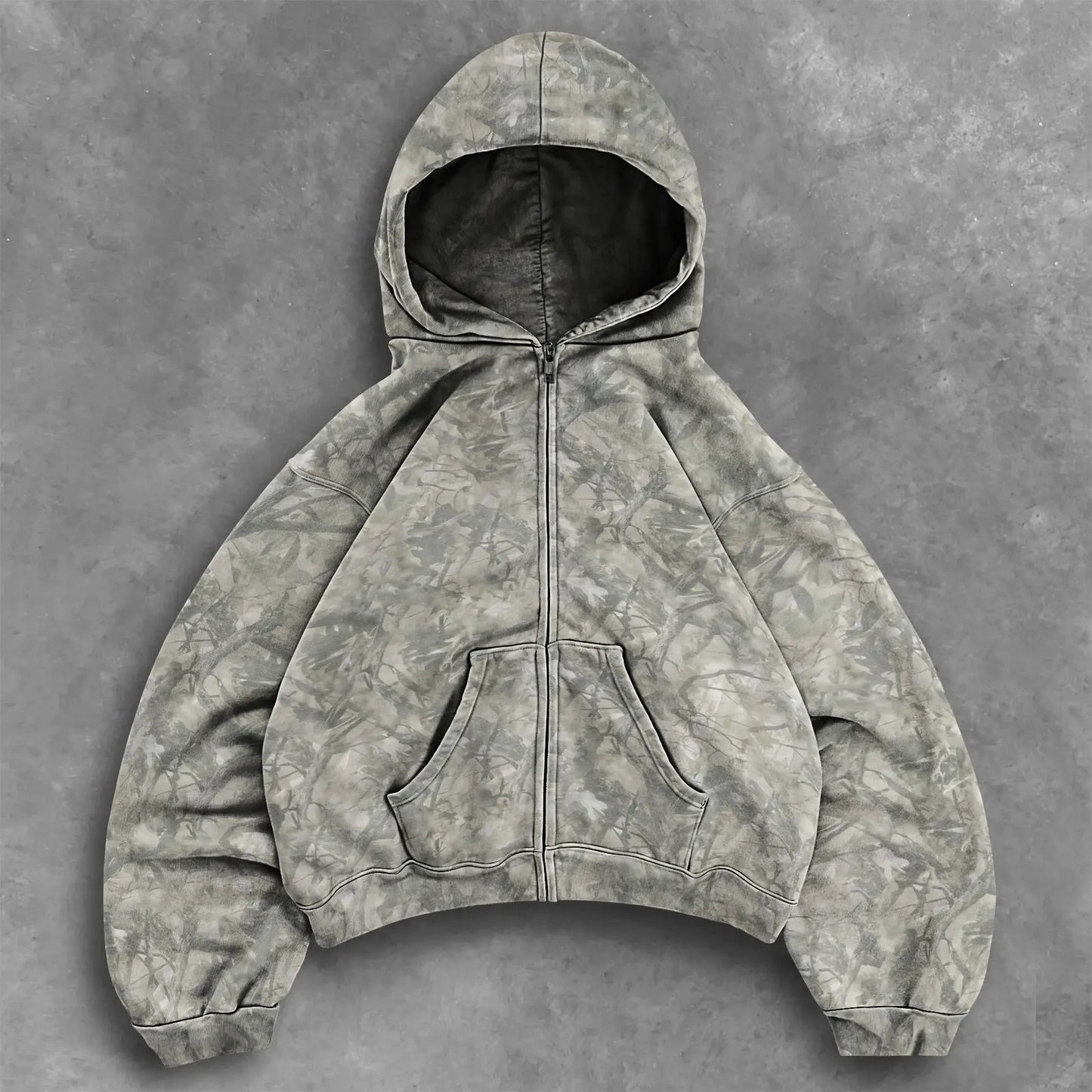 Hoodie Zippé Camouflage Y2K