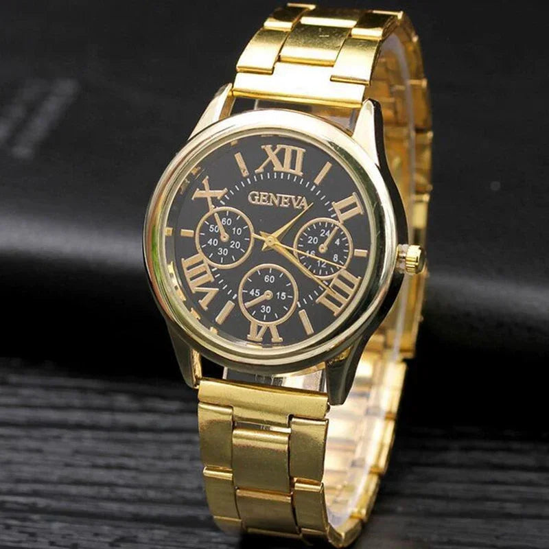 Reloj de oro de lujo