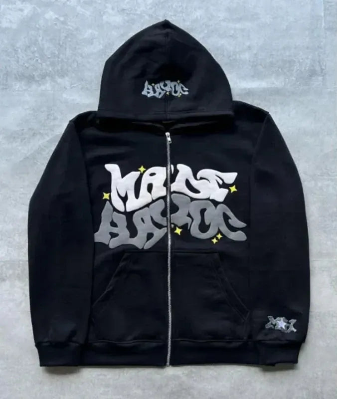 Y2K Retro Zip-Up Hoodie