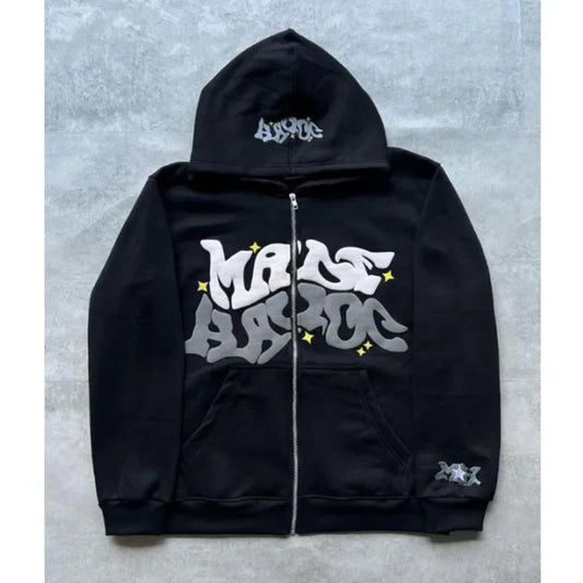 Sweat Capuche Zip Y2K Rétro