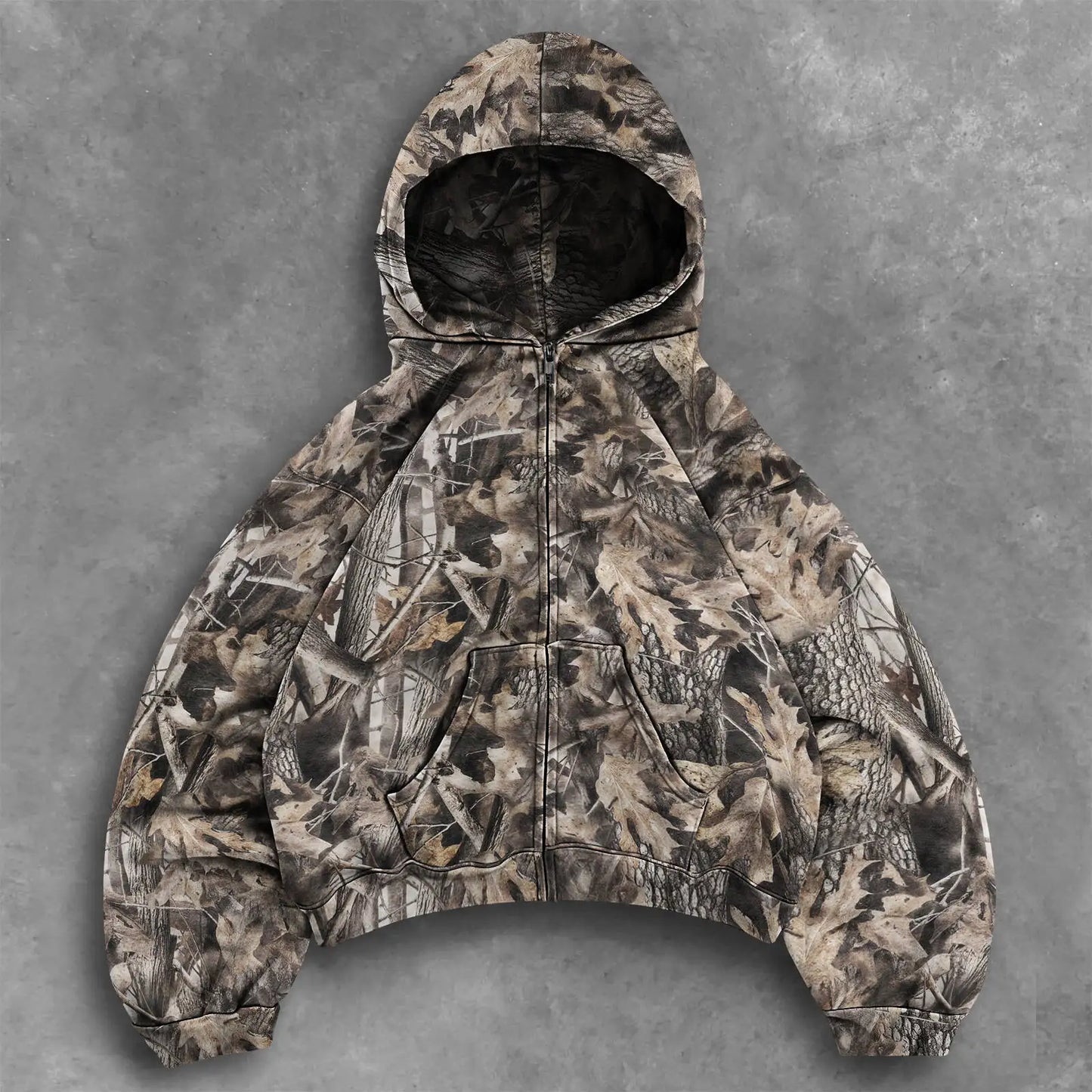Hoodie Zippé Camouflage Y2K