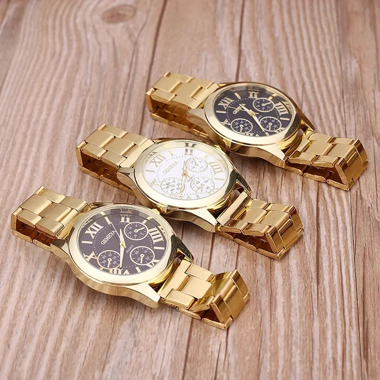Reloj de oro de lujo