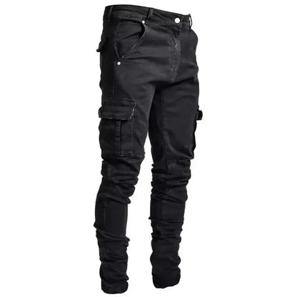 Jean Denim Cargo Multi-Poches Homme