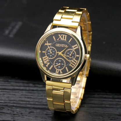 Reloj de oro de lujo