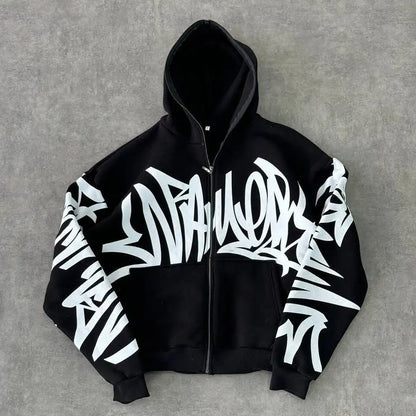 Hoodie Zippé Graffiti High Street