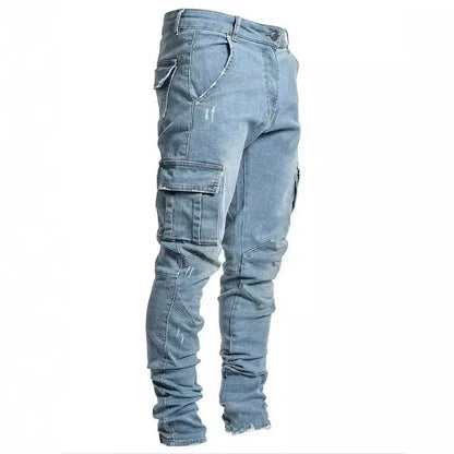 Jean Denim Cargo Multi-Poches Homme