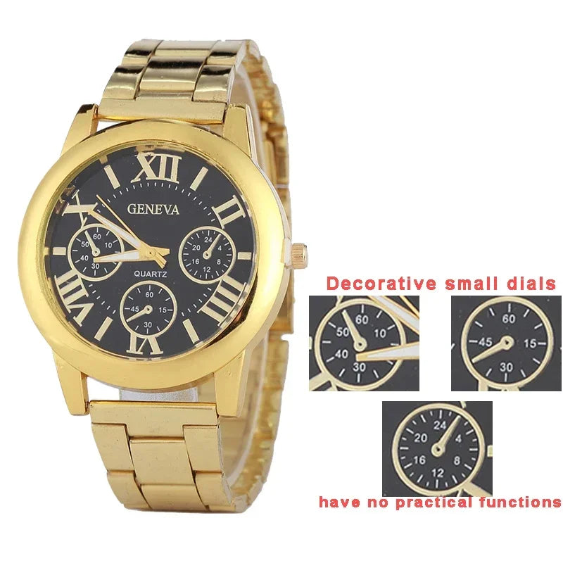 Reloj de oro de lujo