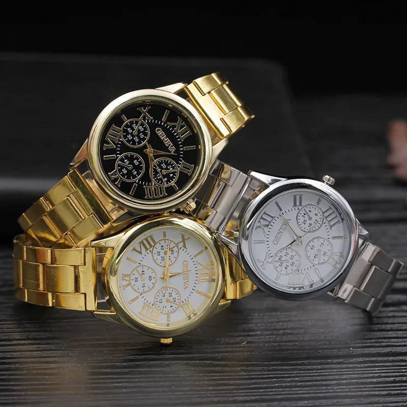 Reloj de oro de lujo
