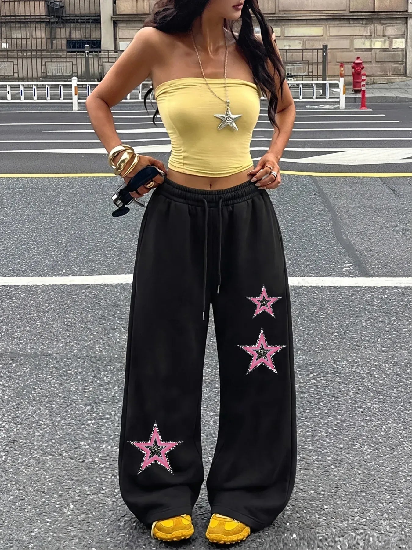 Jogging Étoile Street Style Femme