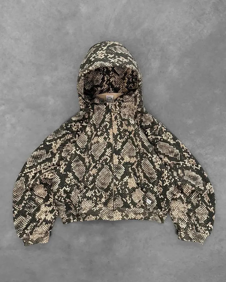 Hoodie Zippé Camouflage Y2K